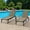 Brwon, variant on Uforic 3pcs Patio Chaise Lounge Set, 2 Adjustable Poolside Loungers with Table & Wheels, Blue