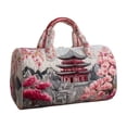 thumbnail image 2 of Quilted Bag Large Embroidery Duffle Bag For Women Travel Tote Bag With Cute Nature Prints Shoulder Bag For Weekend Trip, 2 of 8