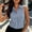 Navy, variant on Women Cotton Gingham Button Down Shirts Slim Fit Sleeveless Blouses Plaid Tops Summer Fashion Clothes S-XXL Brown