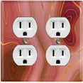 thumbnail image 1 of Metal Light Switch Plate Cover Image of Marble Red Brown Swirl Galaxy MAR083, 1 of 13