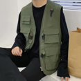 thumbnail image 5 of Multi Pockets Buckles Closure Tooling Vest Sleeveless Outdoor Cargo Waistcoat, 5 of 5