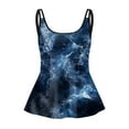 thumbnail image 5 of zaveiop Swim Suits for Women 2025 Women's High Neck Tankini Tops Only Tummy Control Swimsuit Top Ruched Swim Top without Bottoms (Dark Blue, XL), 5 of 5