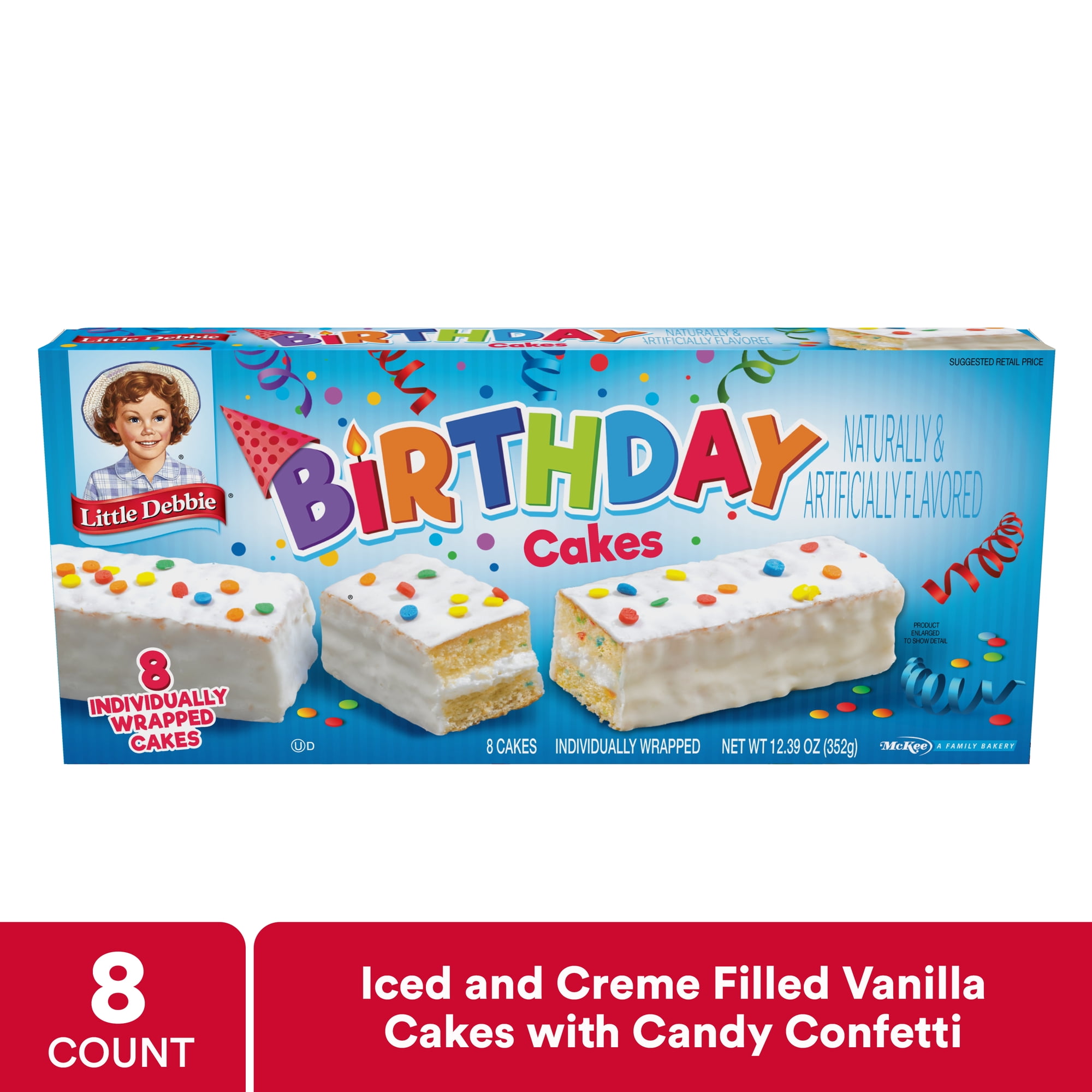 Little Debbie Birthday Cakes, 12.39 oz (8 count)
