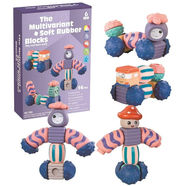 Geruite Linking Blocks For Kids Kids Educational Toy Soft Glue Splice