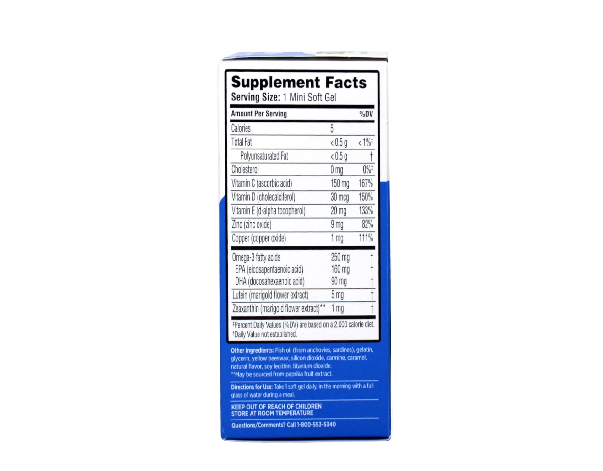 Ocuvite Adult 50+ Eye Health Dietary Supplement, Mini Soft Gels, 50 Count