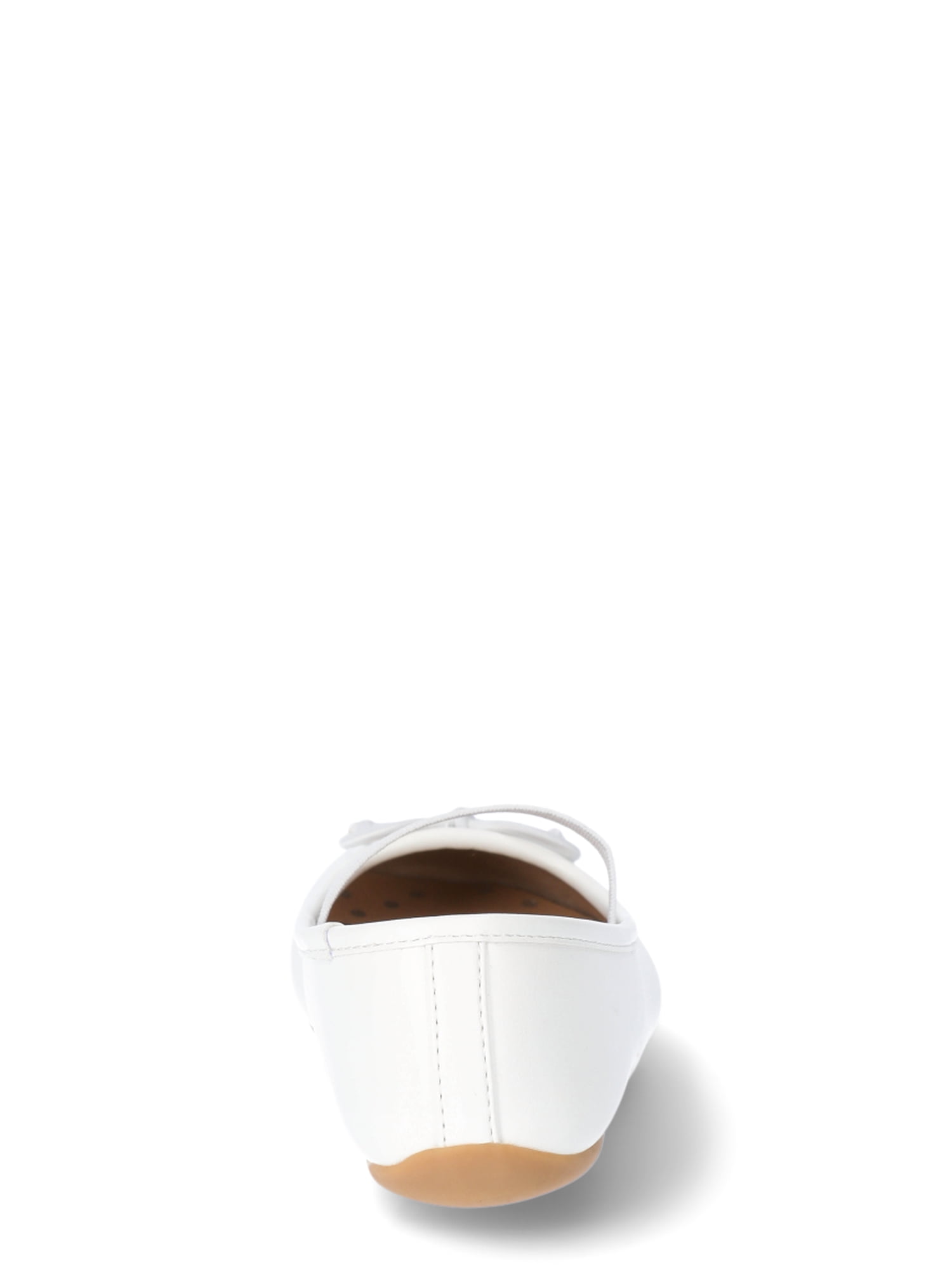 Wonder Nation Girl's Bow Ballet Flat Dress Shoes Faux Leather Slip