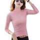 thumbnail image 1 of Minnieouse Camiseta para mujer, ropa interior cómoda de algodón con medio cuello y manga larga, jersey, abrigo ligero, delicado, Simple, maleable Prendas para la parte del cuerpo Rosado Rosa L Minnieouse AP013430-03, 1 of 6