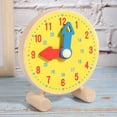 thumbnail image 1 of Dioche Numbers Clock Model Toy Wooden Clock Learning Educational Kindergarten Toy Teaching & Demonstration Clock For Children, 1 of 8