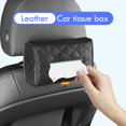thumbnail image 4 of Estuche universal para caja de pañuelos de automóvil Estuche de cuero para papel higiénico automático (negro), 4 of 6