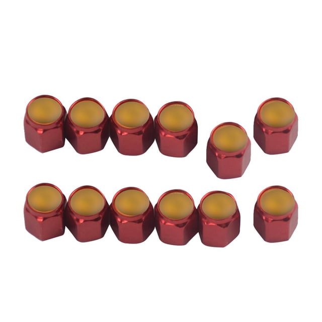 12x Estuche de Válvula de Neumático de Cubierta a Prueba de Polvo rojo shamjiam Tapa del vástago de la válvula