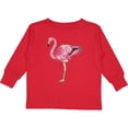 thumbnail image 3 of Inktastic Pink Flamingo Boys or Girls Long Sleeve Toddler T-Shirt, 3 of 5