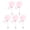 Pinkish, variant on 5PCS Beadable Keychains Plush Ball Metal Beaded Bar Pendants Accessory for Bag Decoration Yellow (6.3 inches / 16 cm)