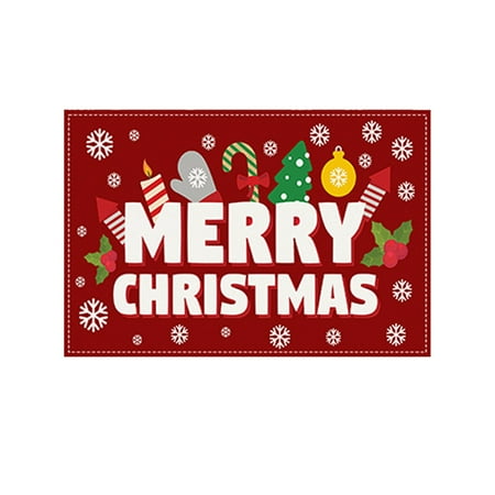 SUSHANG Watercolor Green Buffalo Plaid Christmas Trees Placemats Set of 4 12×18 Inch Polyester Winter Table Mats Perfect for Holiday and Christmas Decor Ideal for Kitchen Dining Room Outdoor Use Wr