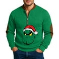 thumbnail image 2 of Christmas Hawaiian Shirts for Men Mens Sweater Christmas Dark Green S, 2 of 4