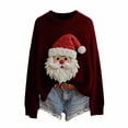 thumbnail image 1 of WZXFASHION Chandails de Noël pour Femmes Saison Chandail Imprimé Graphique Manches Longues Tricot chandail Hauts jusqu'à 50 % de Rabais Chandail à Capuchon Court à Fermeture Éclair, 1 of 8