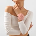 thumbnail image 1 of Pulsera de collar geométrica de moda elegante y romántica con flocado de rosas, 1 of 6