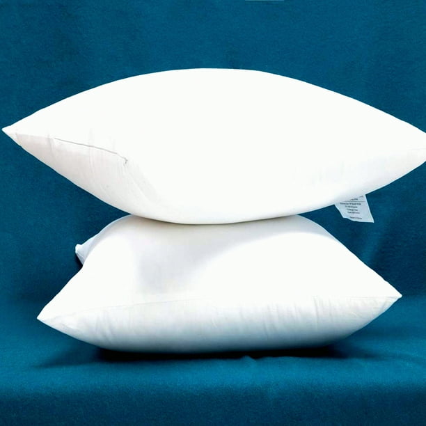 Plush Comfort Cotton Throw Pillow Inserts Set of 2 Down Alternative Decorative Pillows 20x20 Inch Square Inserts Fluffy Cushion Inserts Walmart