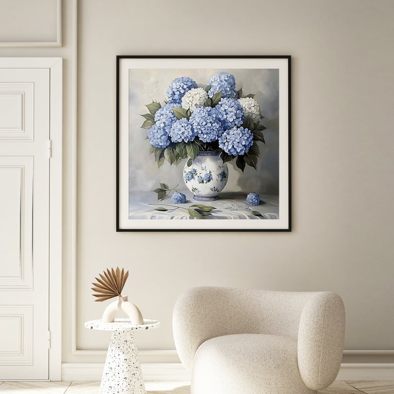 Blue Hydrangea 5D Diamond Painting Art Kit photo 5