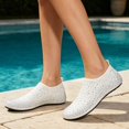 thumbnail image 5 of CSStuido Women's Water Shoes Rhinestone Aqua Socks Quick Dry Beach Swim Shoes for Pool Diving Boating Yoga, 5 of 6
