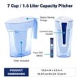 thumbnail image 3 of Jarra con filtro de agua ZeroWater de 7 tazas, lista para servir, de 5 etapas, con filtro de agua de 5 etapas 0 TDS, certificación IAPMO para reducir el plomo, el cromo y el PFOA/PFOS, 3 of 5