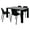 Black, variant on Compamia 5 Piece Air Extension Dining Set in White