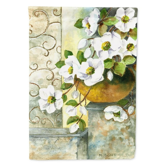 Carolines Treasures BMBO0773CHF Dog Rose by Maureen Bonfield Flag Canvas House Size  Large multicolor