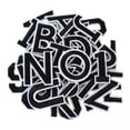 thumbnail image 1 of 2xParches Para Planchar Manualidades DIY Parches De Letras Y Números Para Camisas Ropa Sombreros Negro, 1 of 8