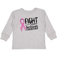 thumbnail image 3 of Inktastic Fight Breast Cancer Pink Ribbon Boys or Girls Long Sleeve Toddler T-Shirt, 3 of 5