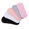 thumbnail image 2 of Runquan Women's 5 Pairs No Show Invisible Socks Non Slip Casual Socks Solid Color, 2 of 8