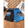 thumbnail image 6 of inlzdz Kids Boys Boxing Trunks Muay Thai Fighting Shorts Gym Fitness Bottoms MMA Martial Arts Grappling Type F 3-4, 6 of 7