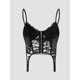 thumbnail image 1 of Moda sexy encaje halter halter espalda descubierta cruzado halter corto irregular caliente chicas camiseta interior top chambray camiseta interior, 1 of 5