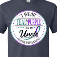 thumbnail image 4 of Inktastic Suicide Prevention- I Wear Teal and Purple for My Uncle T-Shirt, 4 of 5