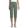 thumbnail image 3 of Lands' End Women's Petite Sport Knit High Rise Elastic Waist Capri Pants, 3 of 3