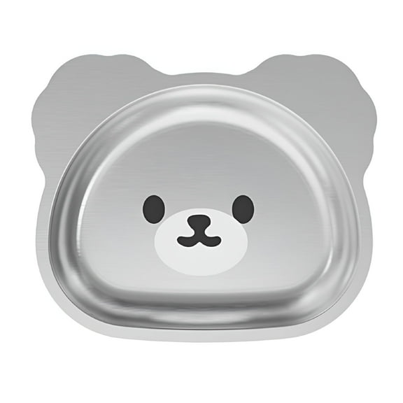 LAMIRO Toddler Stainless Steel Silicon Suction Plate Elegant Gift for Baby,Toddler,and Kids