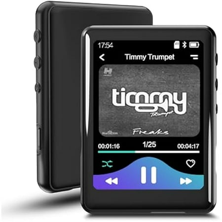 ZLC64GB MP3 Player with Bluetooth 5.3, Full Touch Screen Mp3 Mp4 Music Player Built-in Speaker,FM Radio,Voice Recorder,Ebook,Support 512GB TF Card,Shuffle. Earphones Included