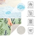 thumbnail image 6 of RMDQTR 20" × 24" U Shape Bathroom Rugs Plush Toilet Base Mat Soft Rugs Non Slip Absorbent Green and Lavender Herbs, 6 of 9