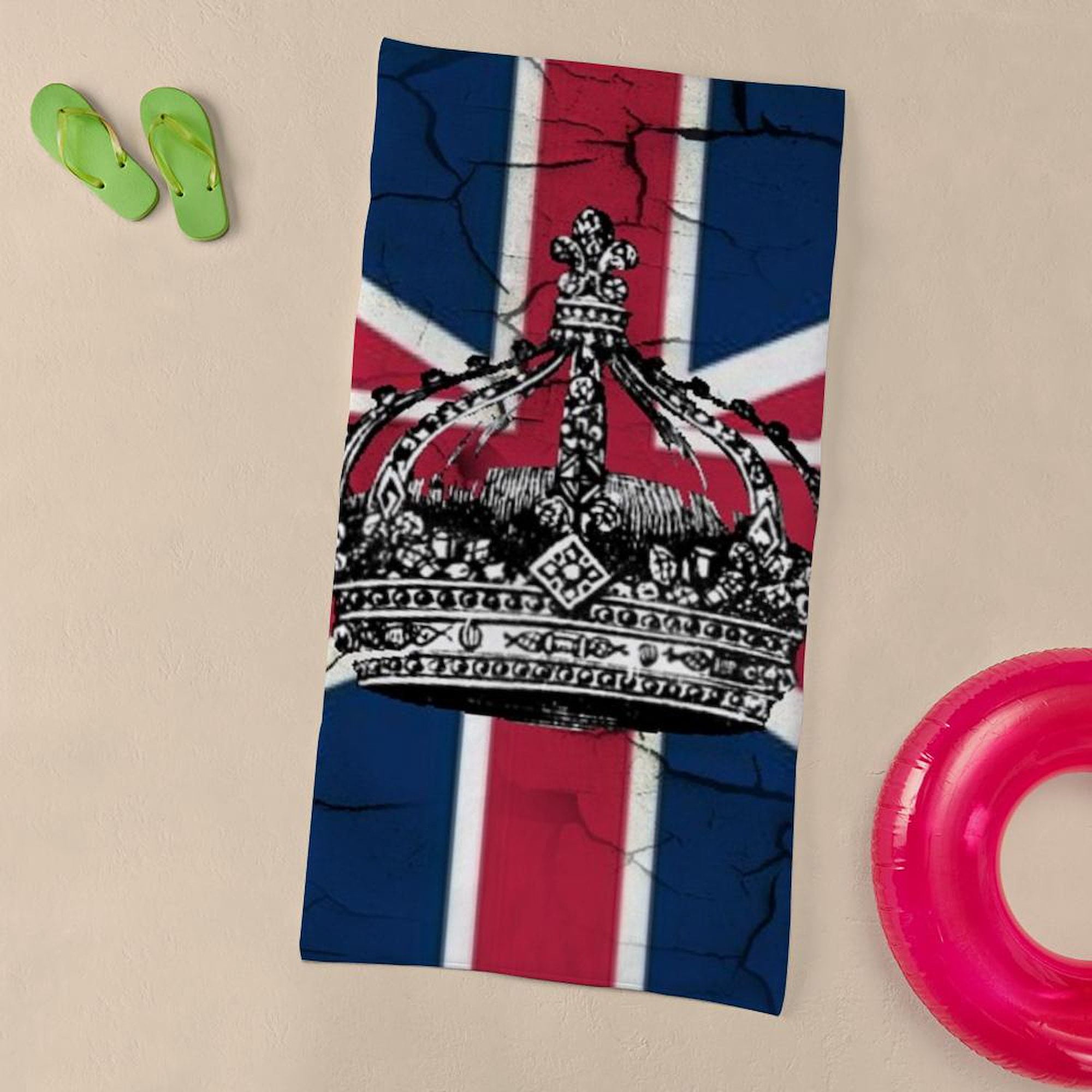 CafePress - Vintage Jubilee British Flag - Large Beach Towel, Soft 30"x60" Towel with Unique Design