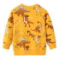 thumbnail image 3 of Phenas Toddler Boys Dinosaur Sweatshirt Fall Winter Cotton Long Sleeve Crewneck Pullover Tops, 3 of 6