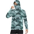 thumbnail image 3 of BiZtdJrK Camo Fishing Shirt for Men Hodded Sun Shirts with Mask Long Sleeve UV Sun Protection Tops Summer Lightweight Breathable Hoodies Mint Green XL, 3 of 6
