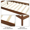 thumbnail image 4 of uhomepro Platform Bed Frame with Headboard and Footboard, Modern Pine Wood Twin Bed Frame Bedroom Furniture with Wood Slats Support, No Box Spring Needed, Walnut, 4 of 9