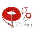 thumbnail image 1 of Cable de Amarre para Perros Con Gancho de Metal Giratorio de 360 Grados Portátil para Correr Rojo, 1 of 8