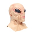 thumbnail image 1 of Máscara de extraterrestre para Halloween, realista, de cabeza completa, disfraz, máscara de extraterrestre de látex para juegos de rol, club nocturno,, 1 of 8