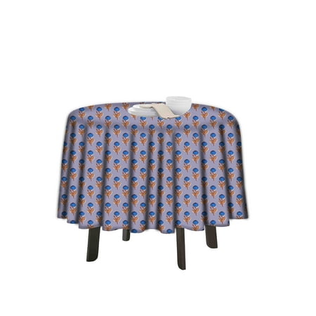 

eloria Floral Printed Round Table Cloth Resistant Washable Decorative Table Cover for Dining Table