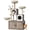 Gray, variant on Memoryfield Litter Box Enclosure with Cat Tree Tower & Condo, Hidden Cat Washroom Furniture with Sisal Scratching Post, Plush Perch & Multiple Platforms, Gray