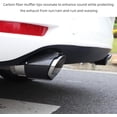thumbnail image 4 of HUGFEGWE Car Exhaust Muffler Tip Tail Pipe with Led Automobile Exhaust Muffler Tip Carbon Fiber Racing Light 2.5" Inlet-Straight Style Blue Flame CA919-123637, 4 of 9