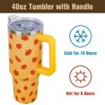 thumbnail image 4 of 40 oz Fall Tumblers with Handle and Straw, Pumpkin 40oz Stainless Steel Vacuum Insulated Travel Coffee Mug Cup Water Bottle, Thanksgiving Autumn Decor Stuff Accessories Gifts for Women, 4 of 6