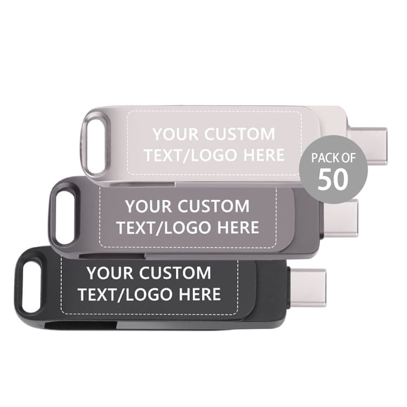 Unidades flash USB tipo C Paintechz Custom de 4 GB, paquete de 50 unidades