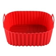 thumbnail image 5 of sunsanly Silicone Air Fryer Basket Tray Square Reusable Silicone Pot for 7QT Air Fryer BPA-Free Steamer Oven Liner Easy Clean Air Fryer Accessory with Handles, 5 of 8