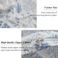 thumbnail image 6 of Fresh Blue Floral Duvet Cover Queen Soft  Cotton Garden Floral Aesthetic Bedding Set with 2 Pillowcases, 6 of 8
