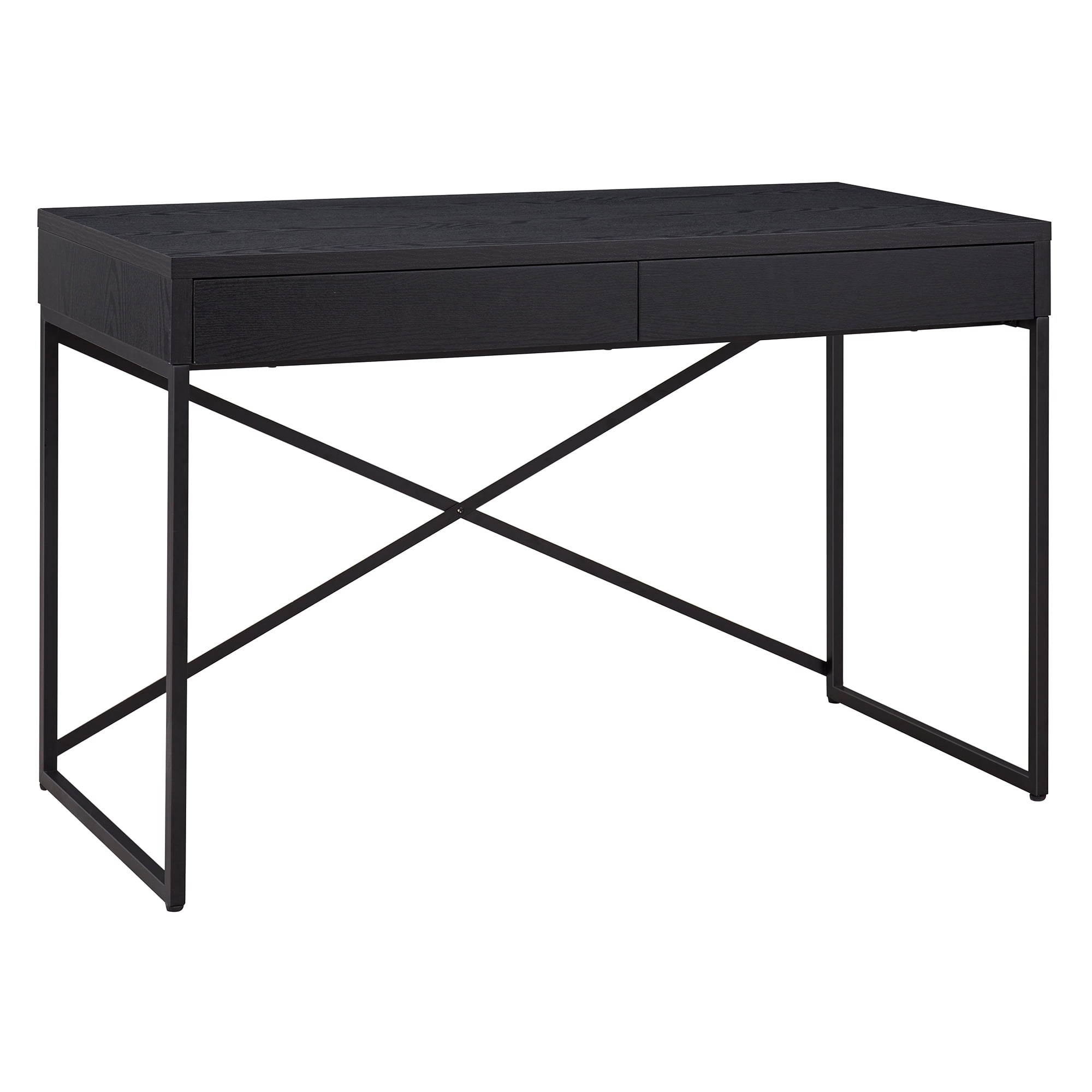 Evelyn&Zoe Modern/Contemporary 47" Wide Black Grain Home Office